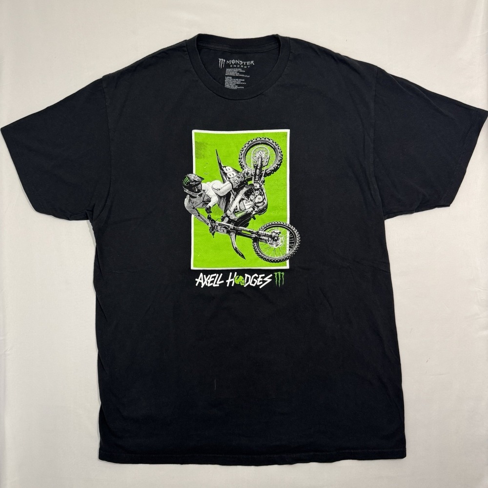 Monster Energy Axell Hodges Motocross MX T-Shirt Tee Gear Store Official Large